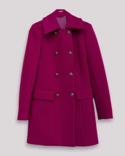 Abrigo Doble Botonadura Magenta Ana