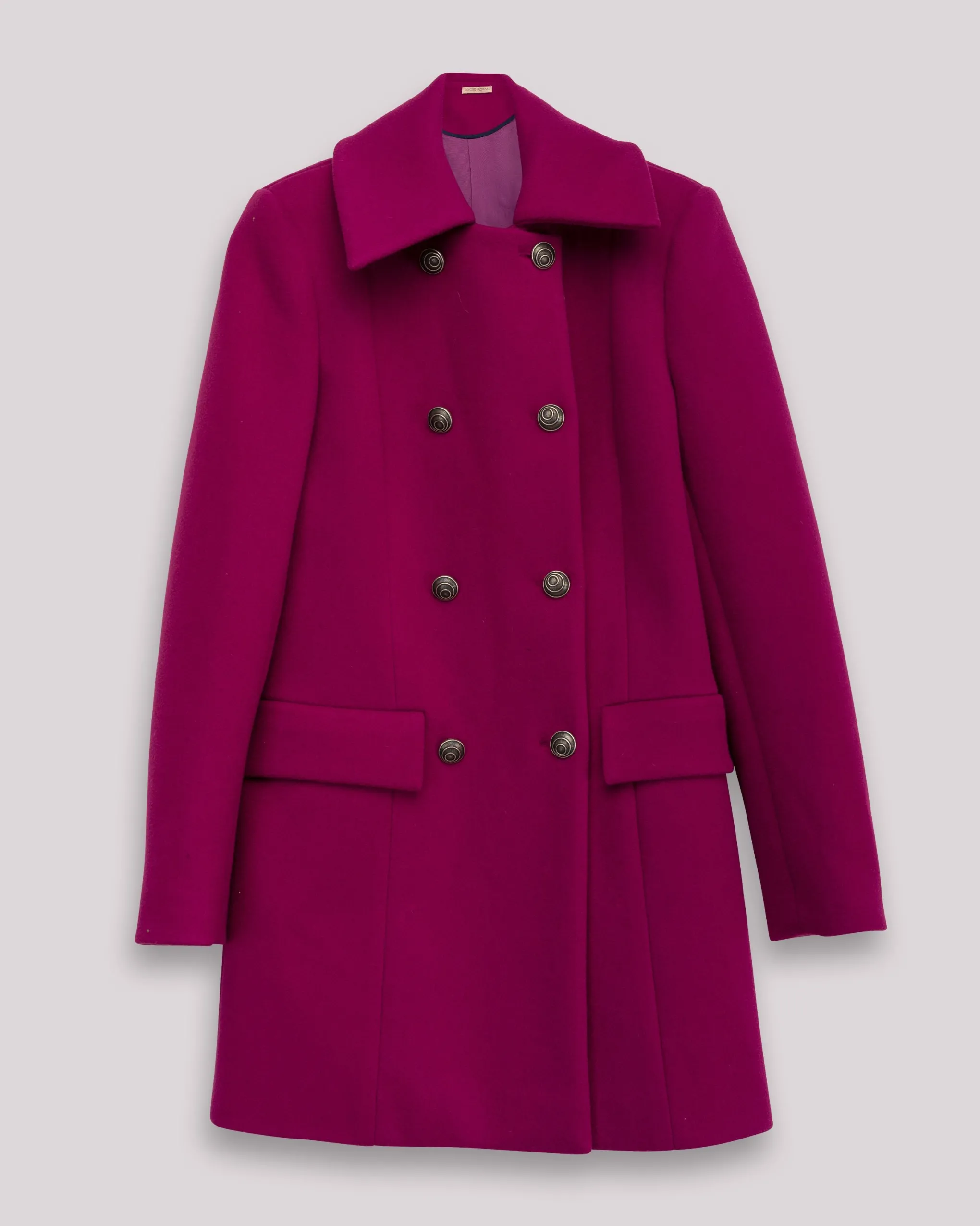 Abrigo Doble Botonadura Magenta Ana