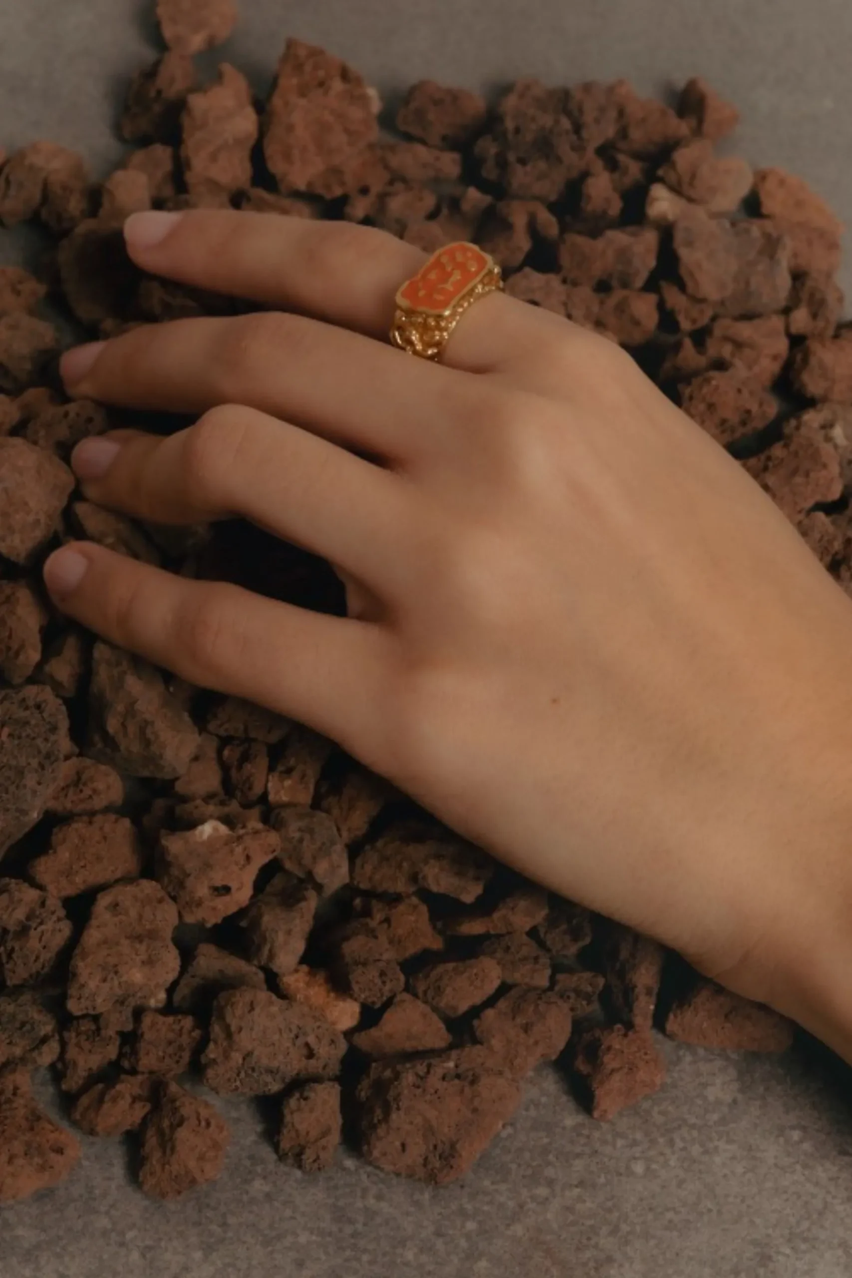 Anillo Magma Naranja