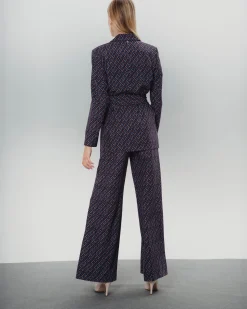 Blazer estampada Elena azul