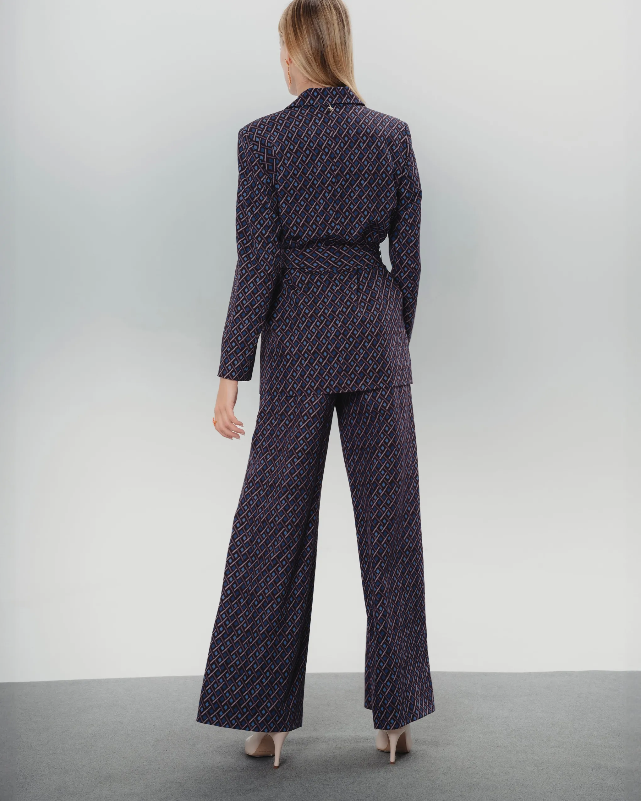Blazer estampada Elena azul