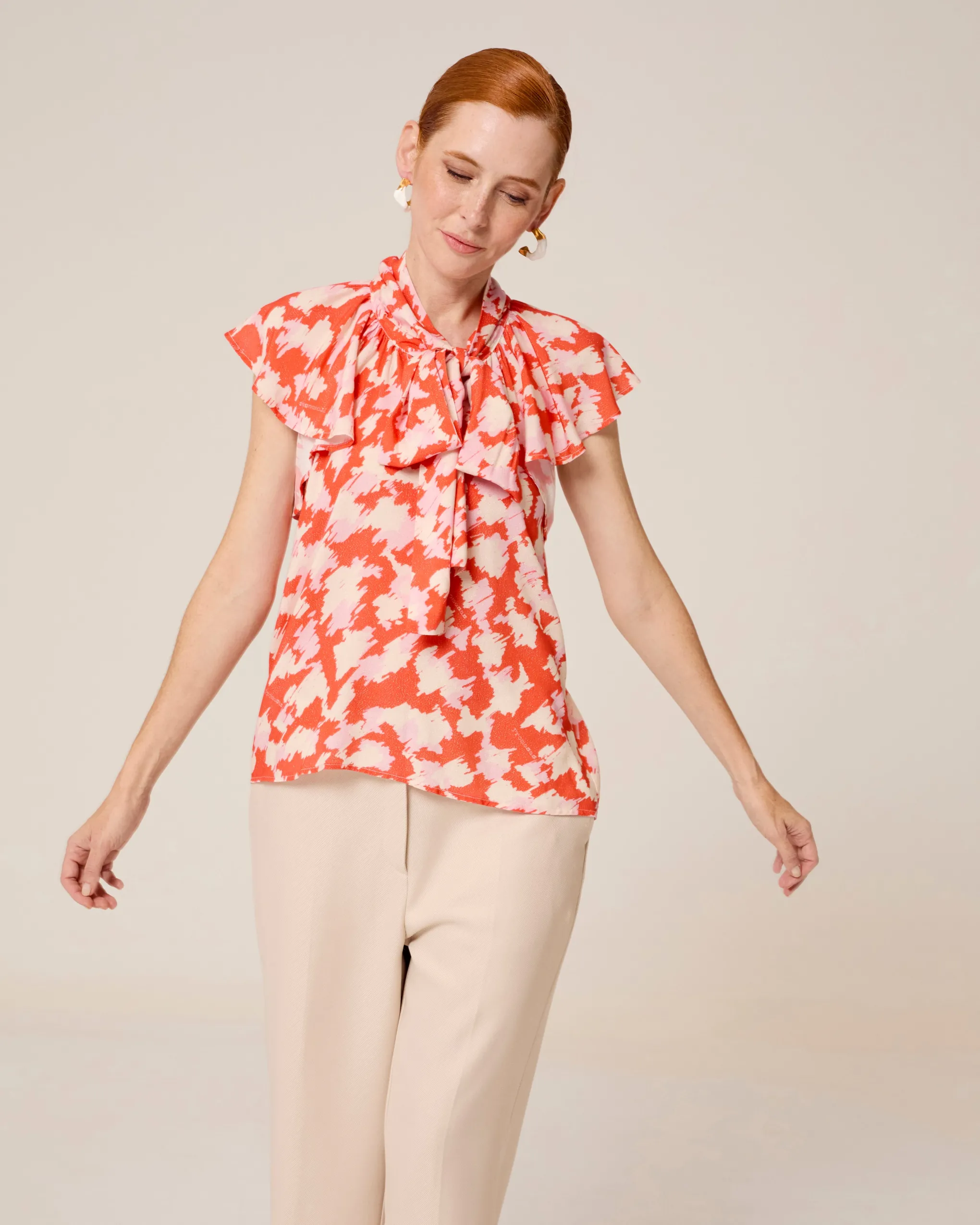 Blusa Con Lazada Al Cuello Zia