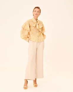 Blusa Flores Dune cuello Lazo