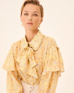 Blusa Flores Dune cuello Lazo