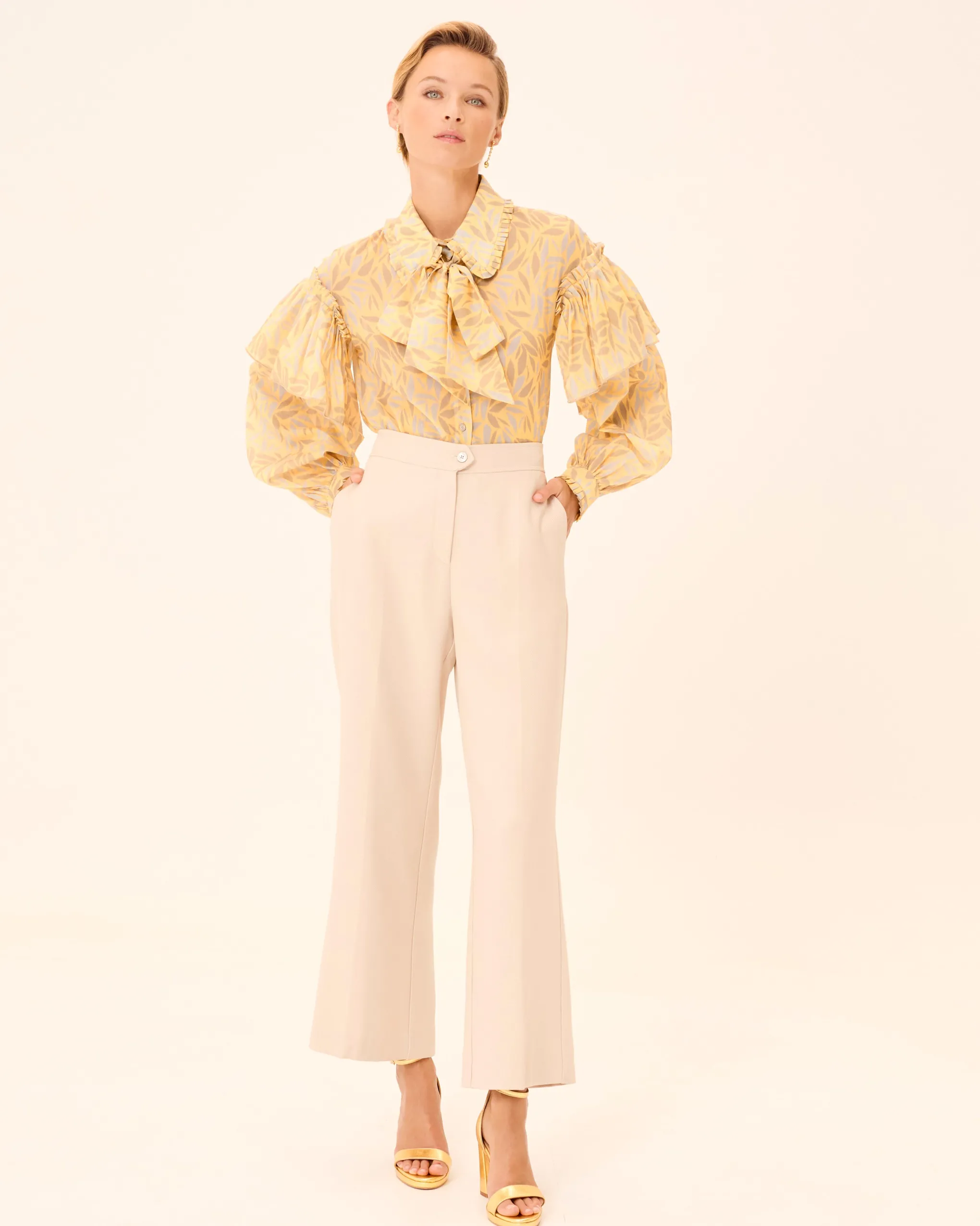 Blusa Flores Dune cuello Lazo