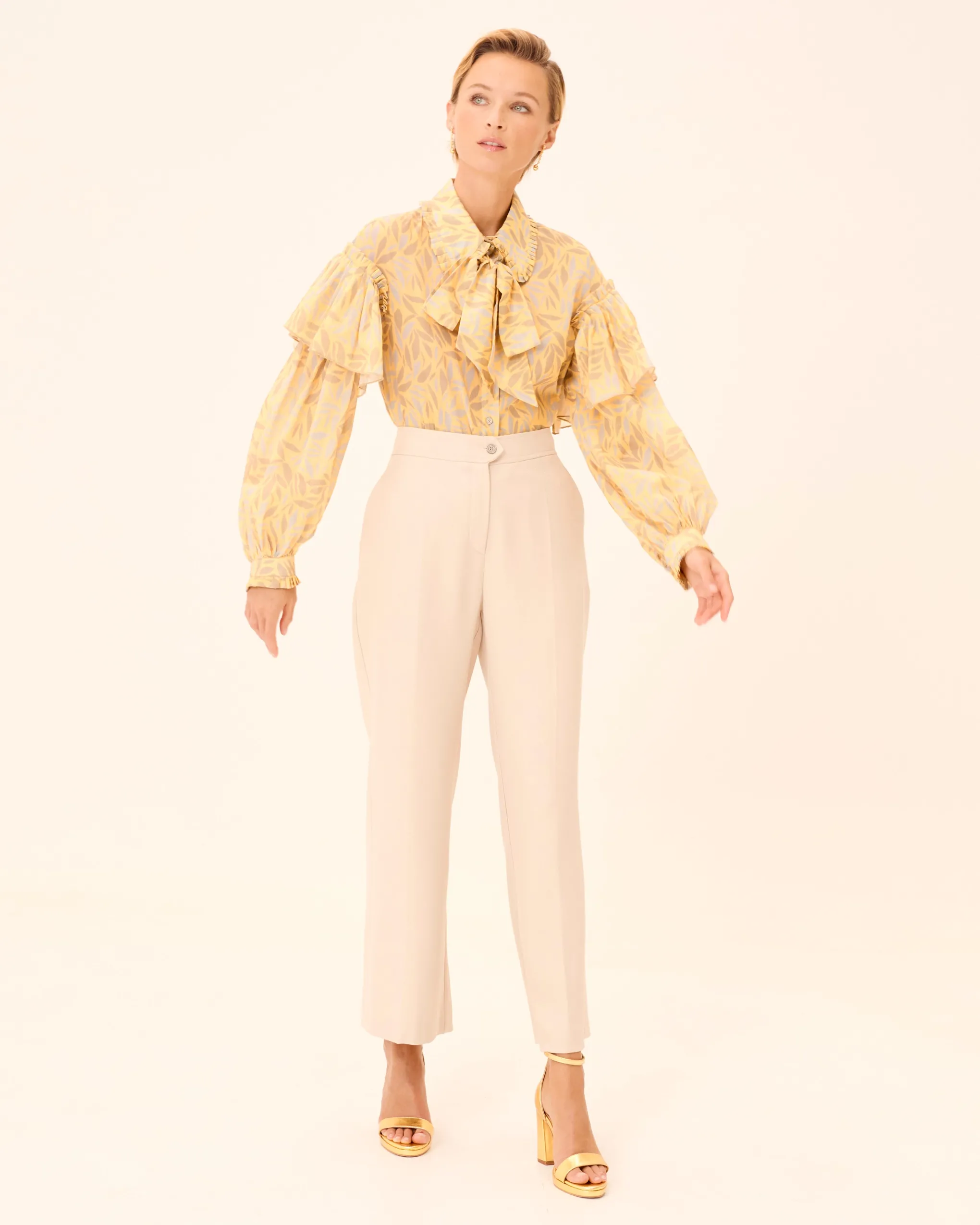 Blusa Flores Dune cuello Lazo