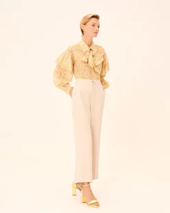 Blusa Flores Dune cuello Lazo