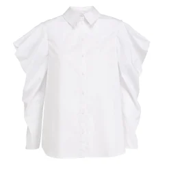 Blusa Manga Abullonada Blanco