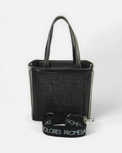 Bolso de Rafia Astuta en Negro