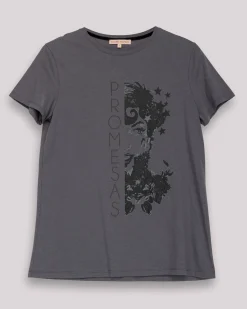 Camiseta Gris Ilustrada Promesas
