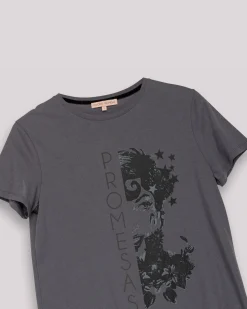 Camiseta Gris Ilustrada Promesas