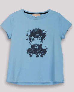 Camiseta Ilustrada Celeste Dolores