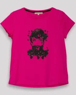 Camiseta Ilustrada Fucsia Dolores