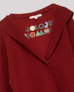 Chaqueta Punto Martina en Burdeos con Rayas