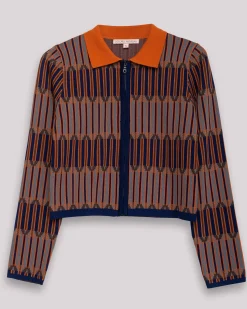 Chaqueta Tipo Polo Geométrica Luna