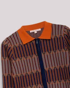 Chaqueta Tipo Polo Geométrica Luna