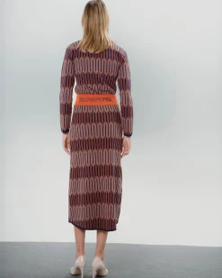 Falda de Punto Midi Geométrica Luna