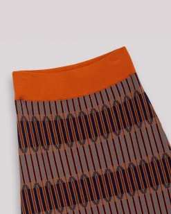 Falda de Punto Midi Geométrica Luna