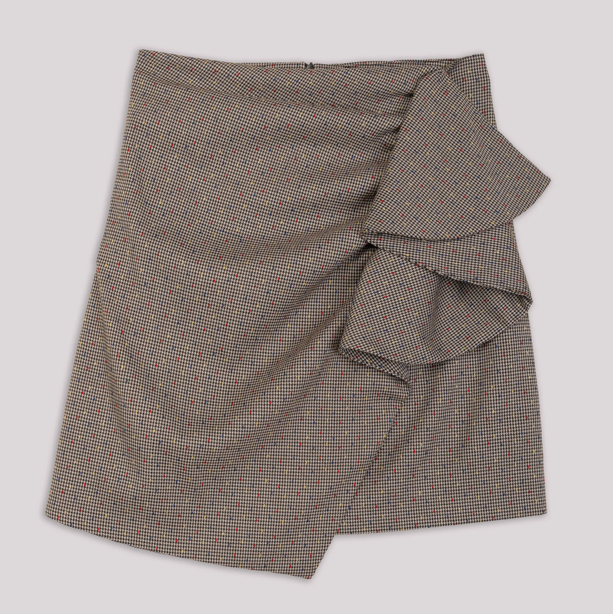 Falda Drapeada Mini Gris