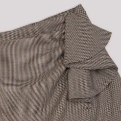 Falda Drapeada Mini Gris