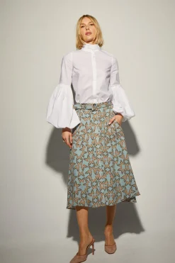 Falda Midi Estampada Mariposas