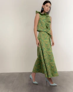 Falda tropical Verde