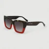 Gafa con tendencia a cat eye habana, burdeos y estampado