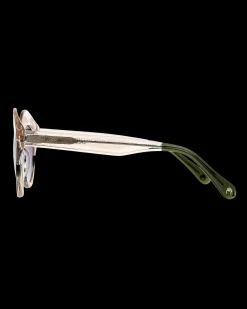 Gafa con tendencia a cat eye cristal y verde