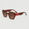 Gafa con tendencia a mariposa habana, beige