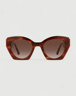 Gafa con tendencia a mariposa habana, beige