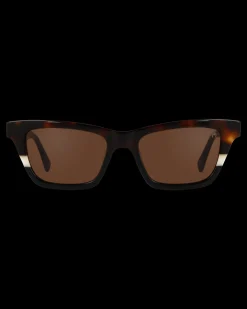 Gafa con tendencia a pico negra, beige y habana