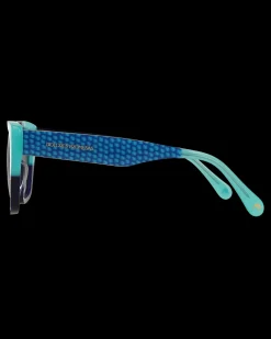 Gafa con tendencia a pico azul marino y turquesa con estampado geométrico