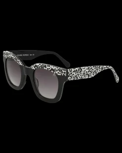 Gafa con tendencia cuadrada negra con estampado de lunares