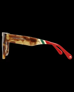Gafa con tendencia cuadrada roja y negra con estampado de lunares