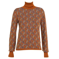 Jersey Punto Camel y Azul