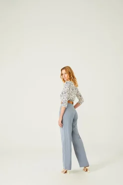 Pantalón cupro azul