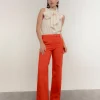 Pantalón recto rojo