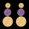 Pendientes Geiser Morado