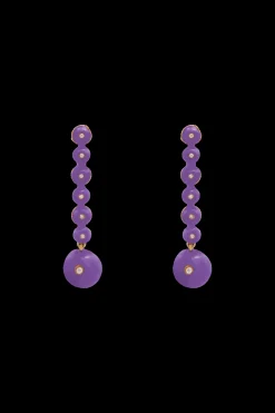 Pendientes Hibiscus Lila