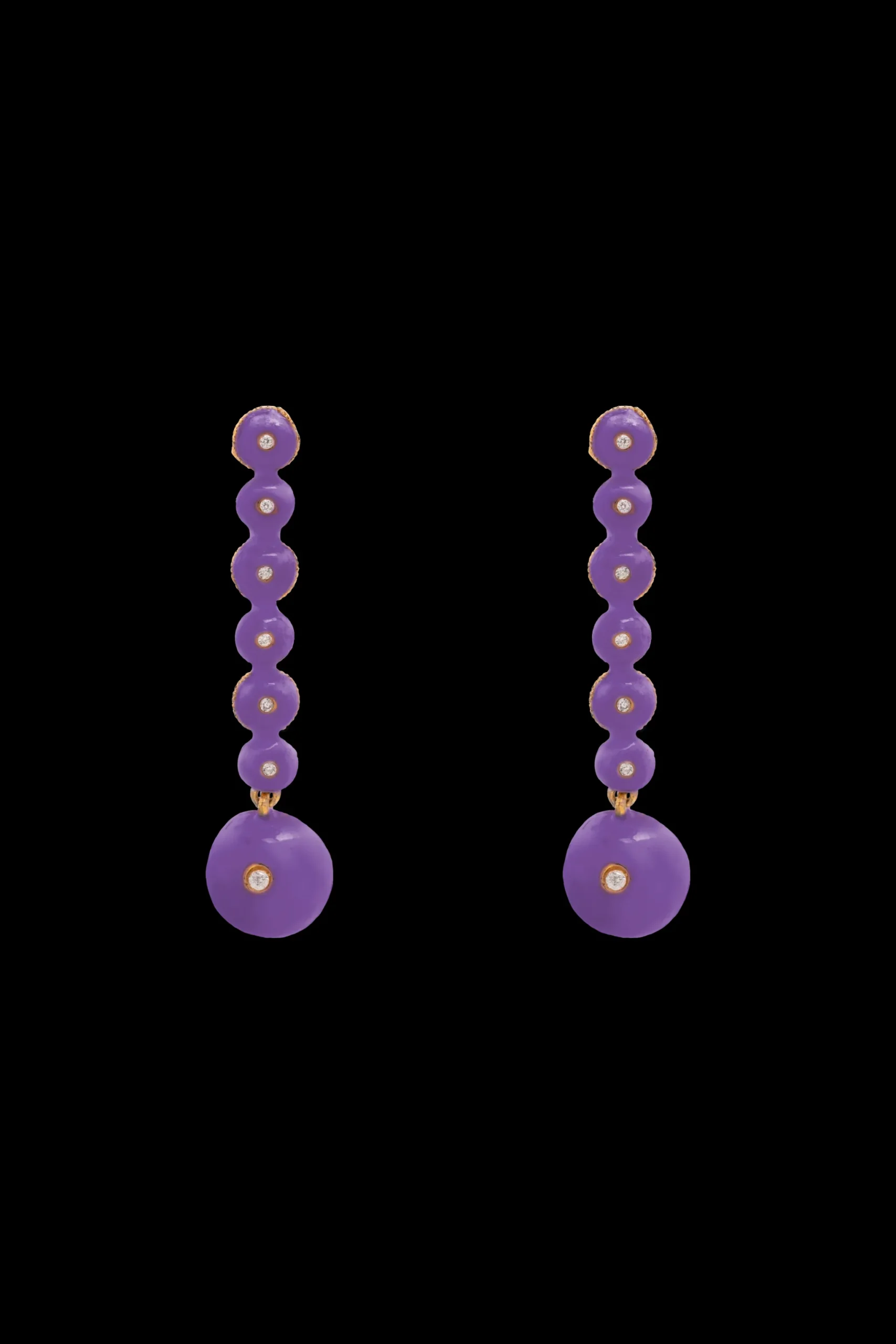 Pendientes Hibiscus Lila