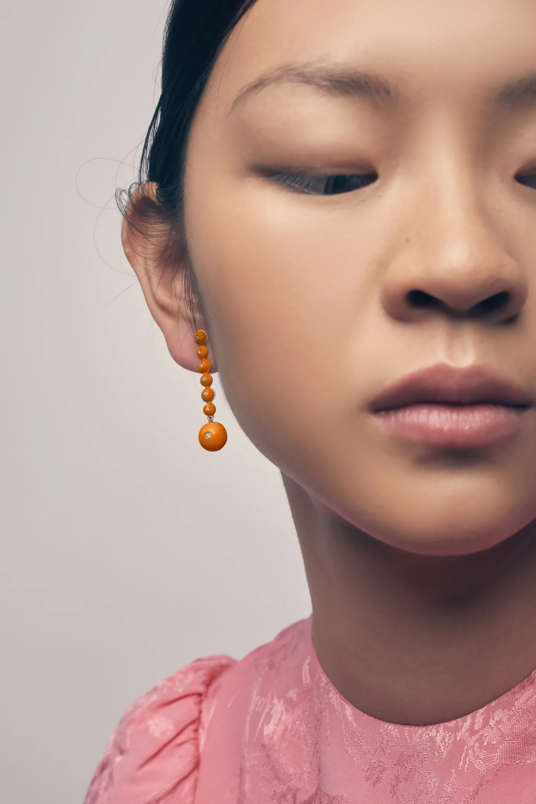 Pendientes Hibiscus Naranja