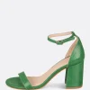 Sandalia Tacón Verde Sonríe
