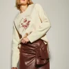 Sudadera Beige Estampado Floral
