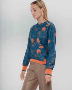 Sudadera Marina Azul Naranja