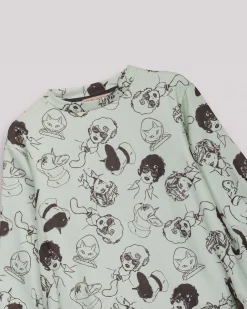 Sudadera Marina Estampada Celeste