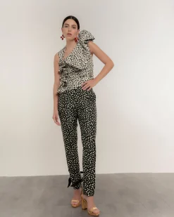 Top Polka Dots Blanco