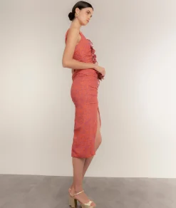 Vestido Coral Cascade