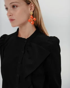 Vestido corto Filipa volantes negro