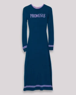 Vestido Midi Azul Promesas Marta
