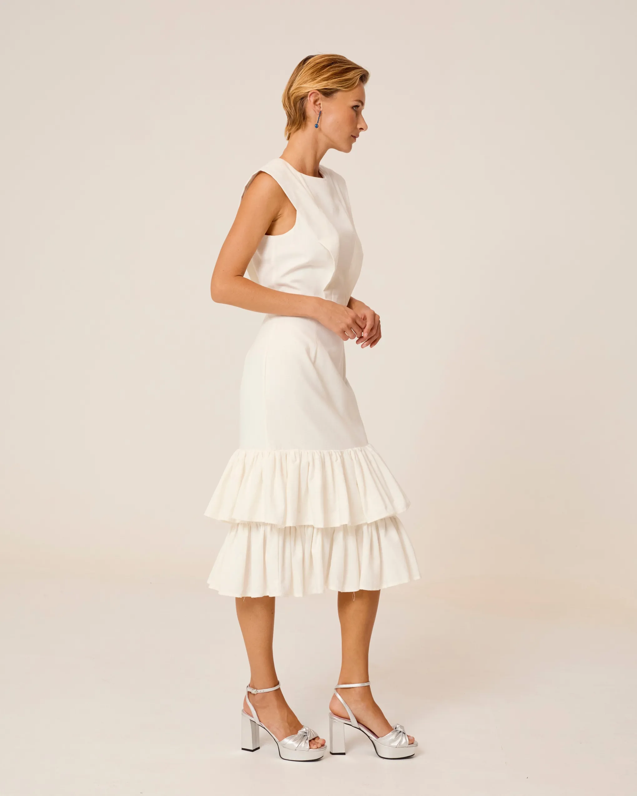Vestido Midi Blanco Mai